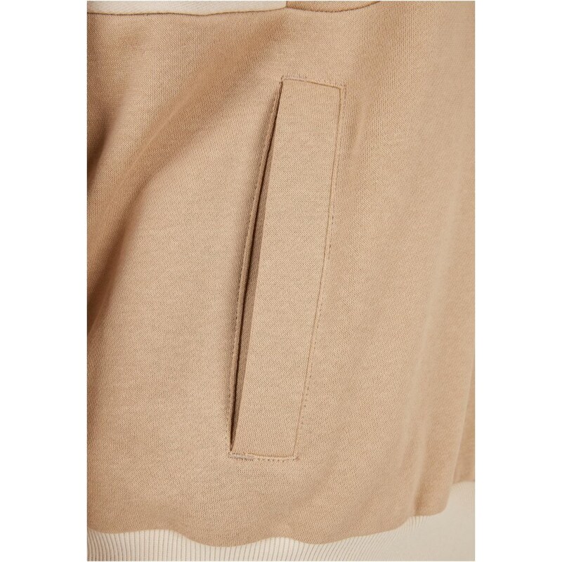 URBAN CLASSICS Cut On Sleeve Hoody - unionbeige/softseagrass