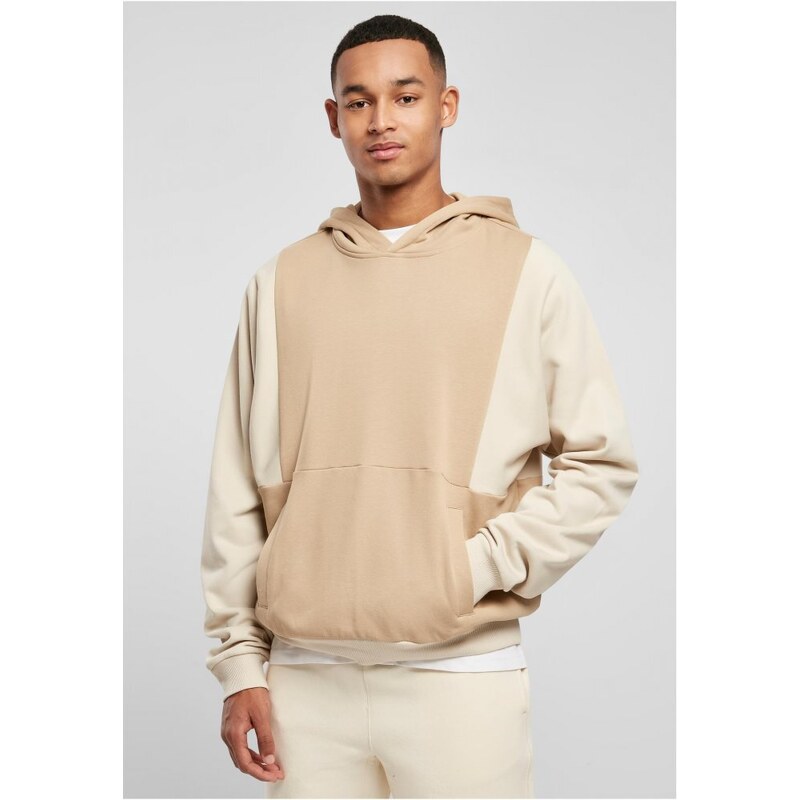 URBAN CLASSICS Cut On Sleeve Hoody - unionbeige/softseagrass