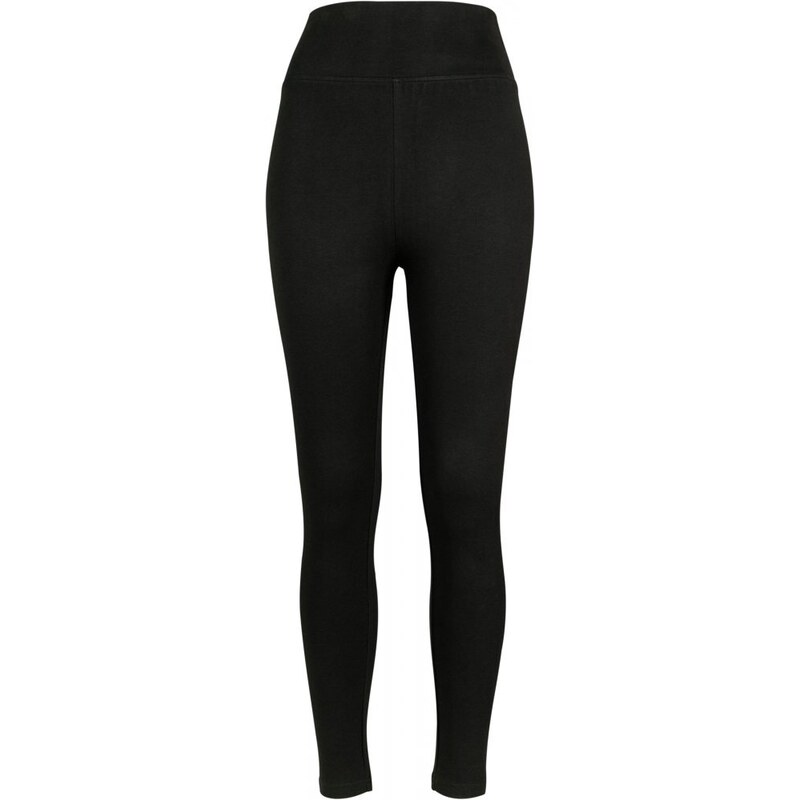 URBAN CLASSICS Ladies High Waist Jersey Leggings - black