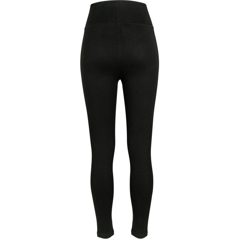 URBAN CLASSICS Ladies High Waist Jersey Leggings - black