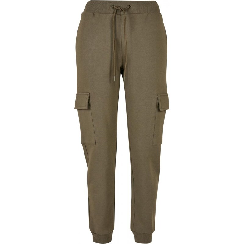 Dámské tepláky Urban Classics Cargo Sweat Pants - olivové