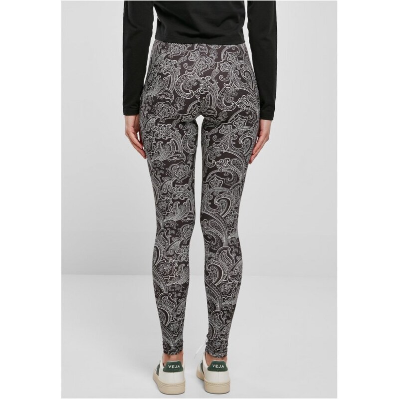 URBAN CLASSICS Ladies Soft AOP Leggings - blacknewpaisley