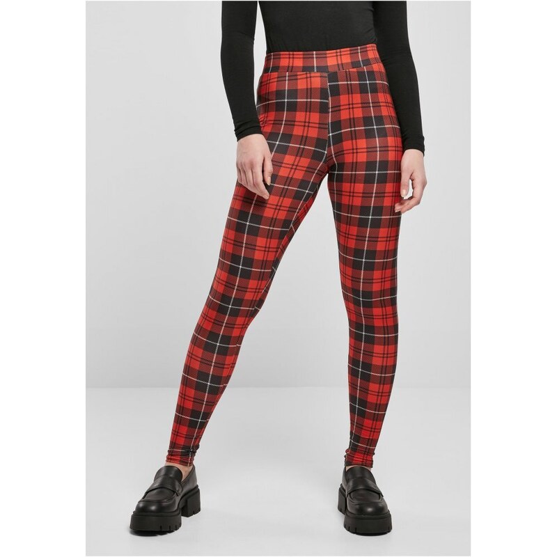 URBAN CLASSICS Ladies Soft AOP Leggings - redcheck