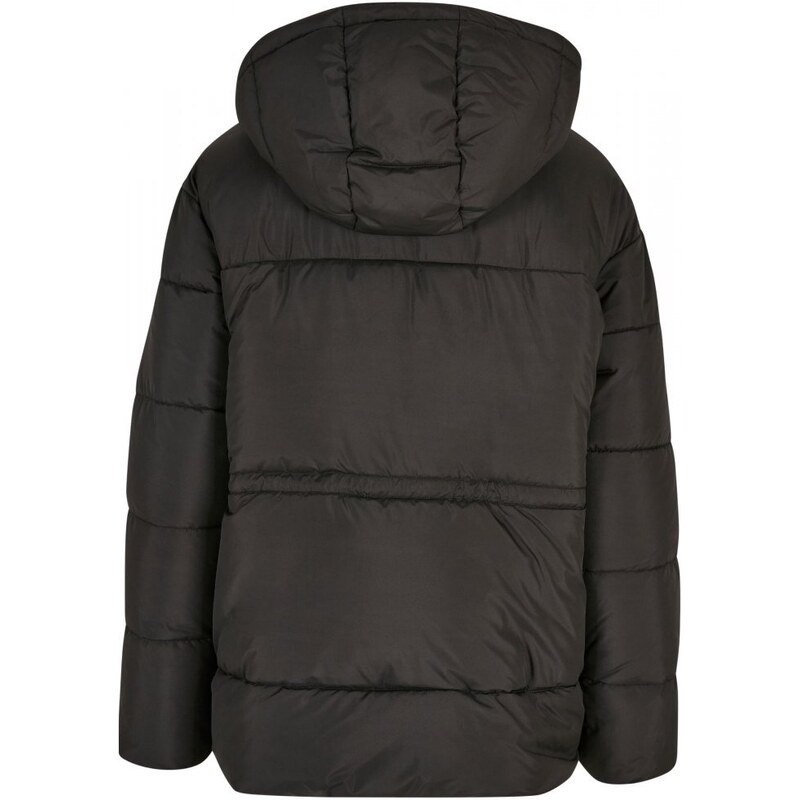 URBAN CLASSICS Ladies Waisted Puffer Jacket - black