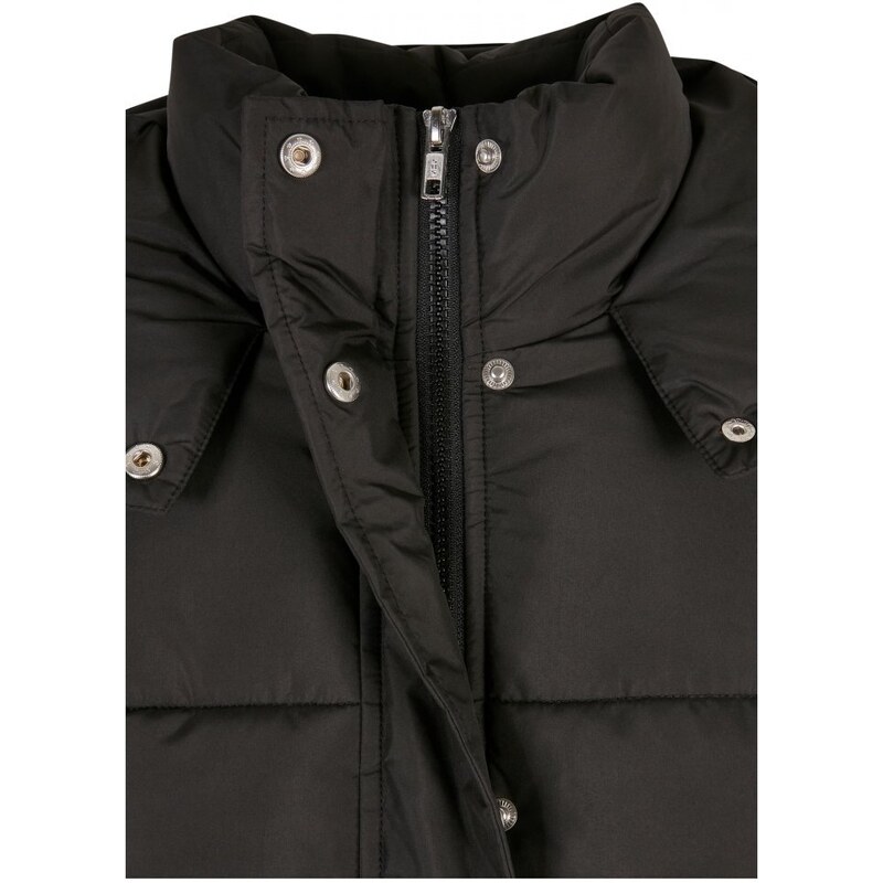 URBAN CLASSICS Ladies Waisted Puffer Jacket - black