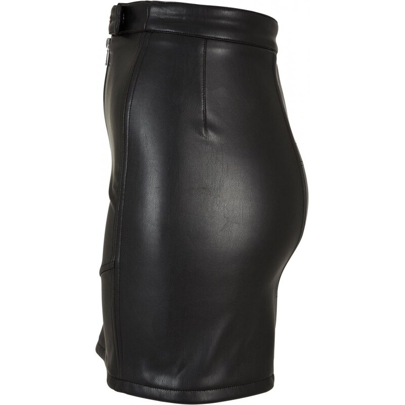 URBAN CLASSICS Ladies Synthetic Leather Biker Skirt