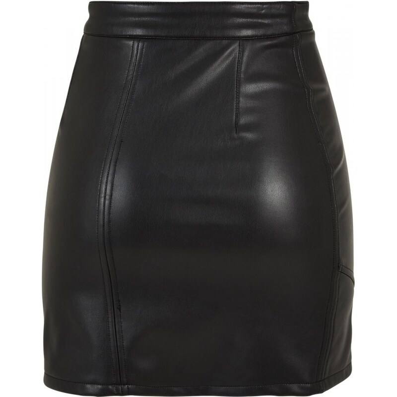 URBAN CLASSICS Ladies Synthetic Leather Biker Skirt