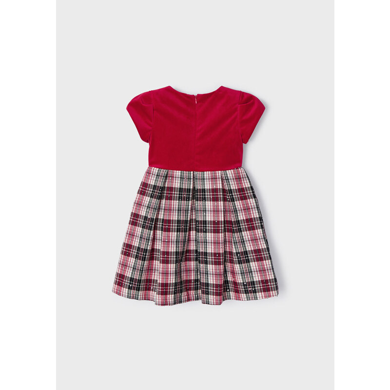 Dívčí společenské šaty, MAYORAL červené kárované