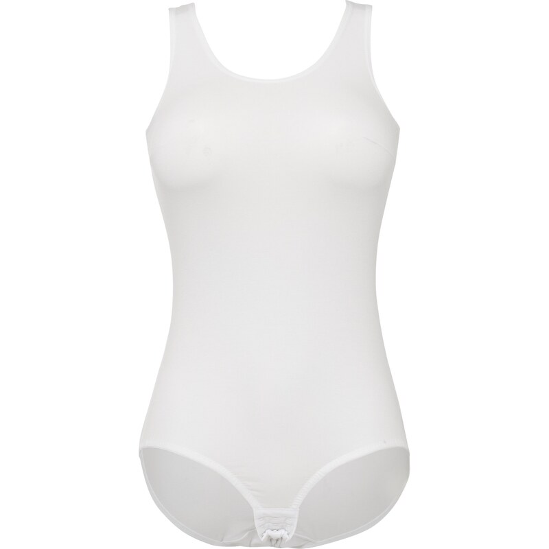 bonprix Body bez kostic, s bavlnou bílá Žena 42607712
