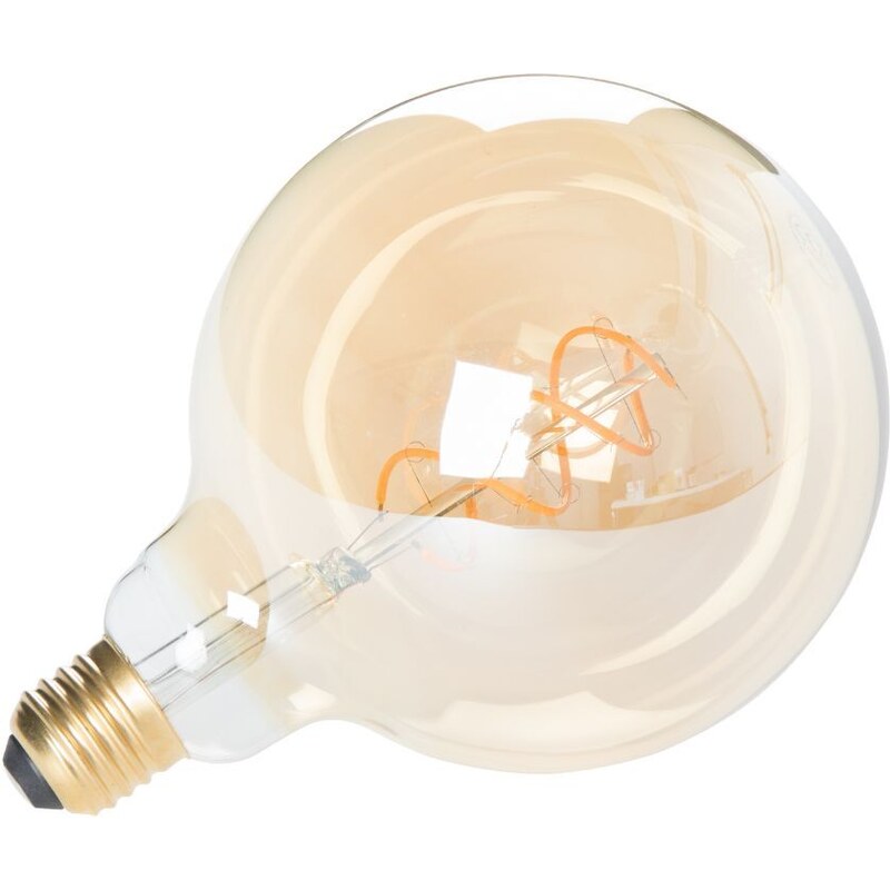 White Label Jantarově hnědá LED žárovka WLL BULB GLOBE XL E27 5W