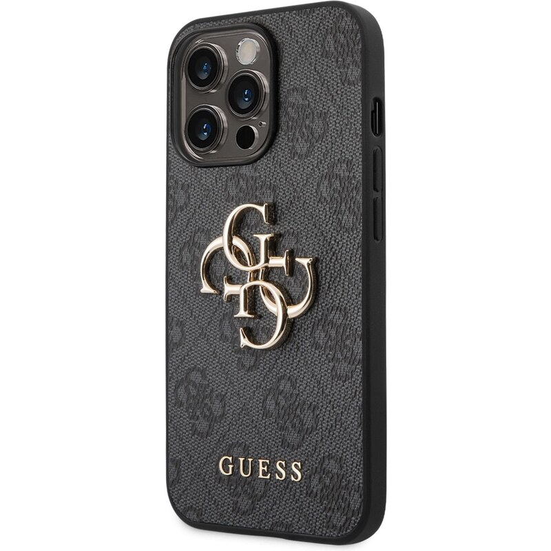 Ochranný kryt pro iPhone 14 Pro - Guess, 4G Logo Back Gray