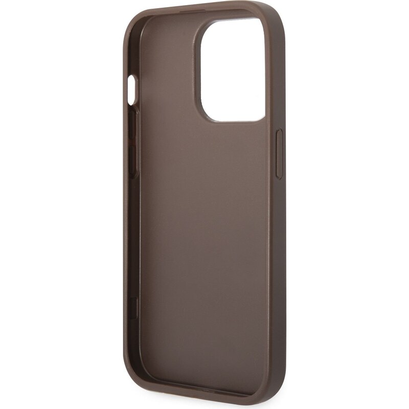 Ochranný kryt pro iPhone 14 Pro MAX - Guess, 4G Stripe Back Brown
