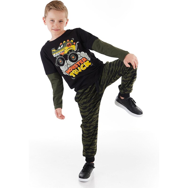 mshb&g Truck Camouflage Boys T-shirt Trousers Suit