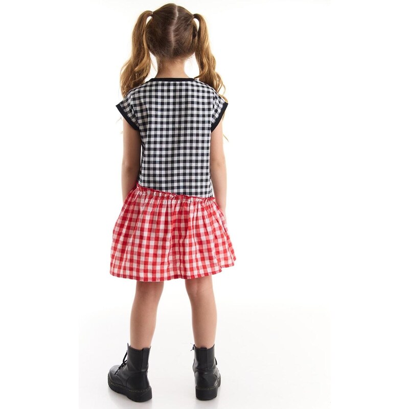 mshb&g Power Woven Gingham Girl Red Black Dress