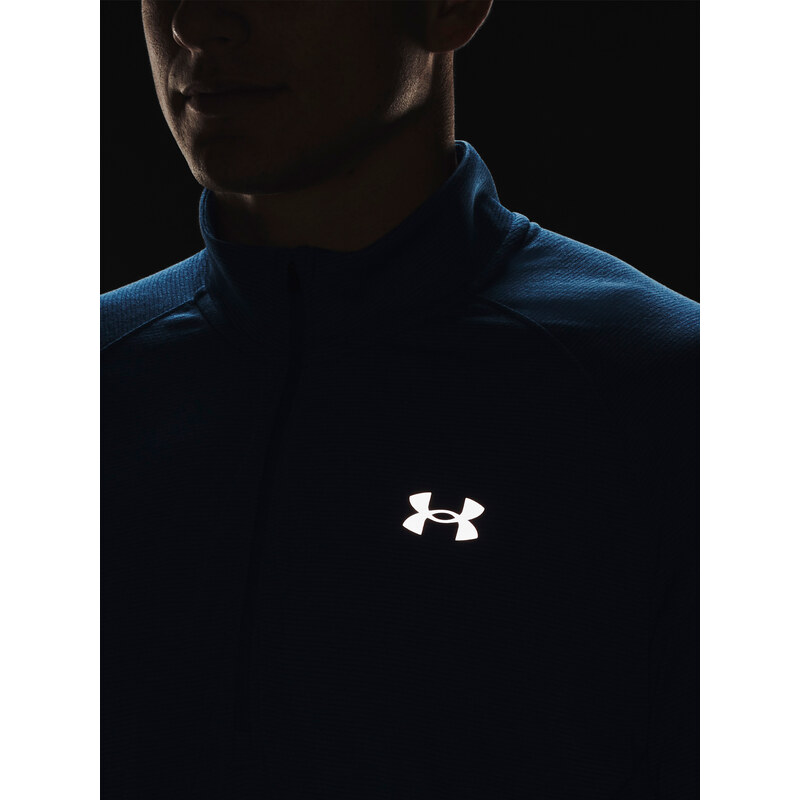 Under Armour Tričko UA STREAKER HALF ZIP-BLU - Pánské