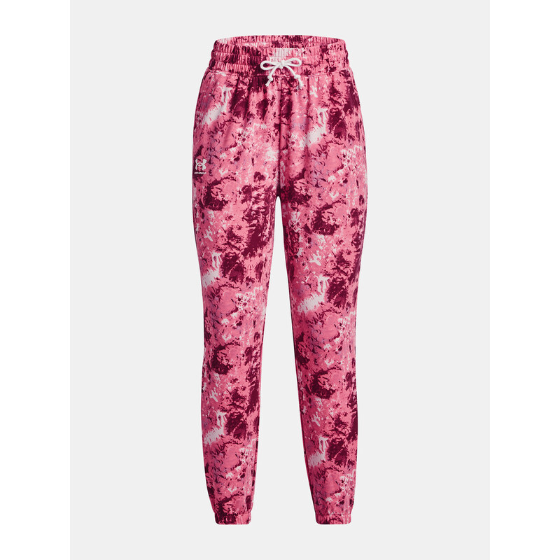 Under Armour Tepláky Rival Terry Print Jogger-PNK - Dámské