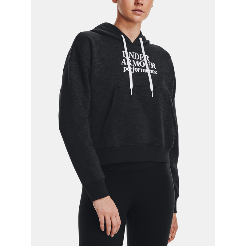 Under Armour MMikina Essential Script Hoodie-BLK - Dámské 74109056