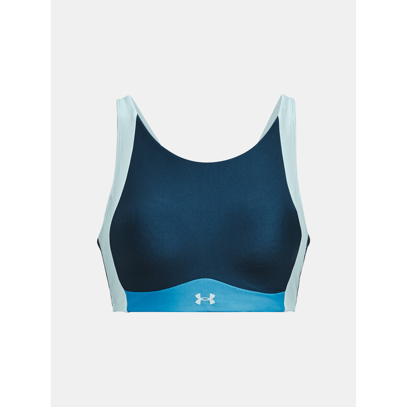 Under Armour Podprsenka UA Infinity Mid High Neck Shine-BLU - Dámské