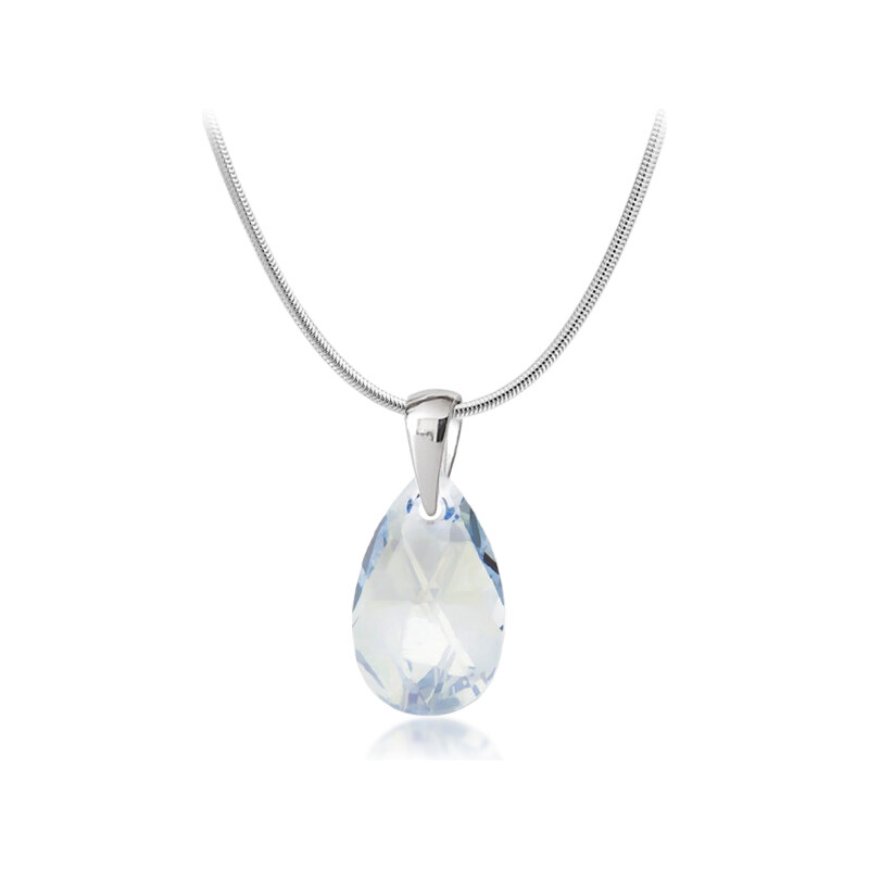 Jewellis ČR Jewellis ocelový náhrdelník ve tvaru kapky s krystalem Swarovski - Crystal Blue Shade