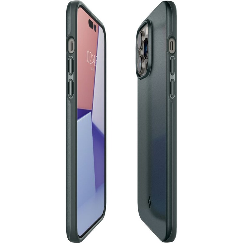 Ochranný kryt pro iPhone 14 Pro MAX - Spigen, Thin Fit Abyss Green