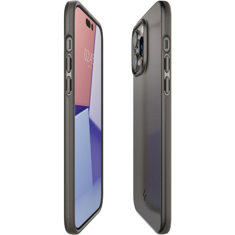 Ochranný kryt pro iPhone 14 Pro - Spigen, Thin Fit Gunmetal