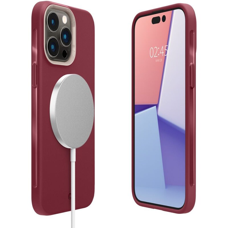 Ochranný kryt pro iPhone 14 Pro - Spigen, Cyrill Ultra Color Mag Sangria