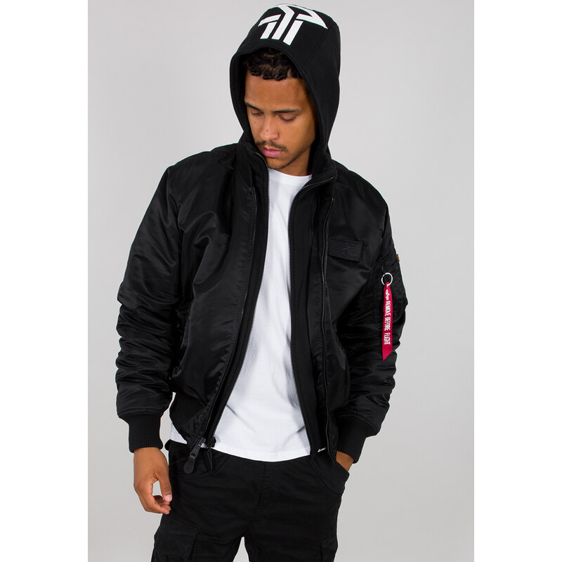 Alpha Industries Bunda MA-1 ZH Back Print black/white 76267790