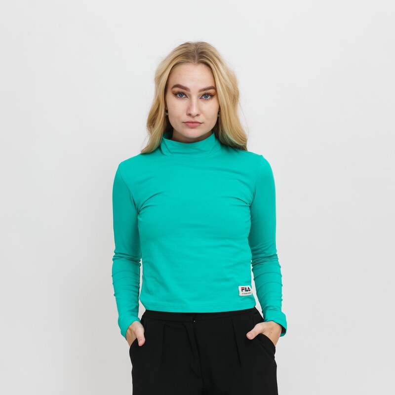 Fila TARSIA cropped turtle neck long sleeve shirt Billiard
