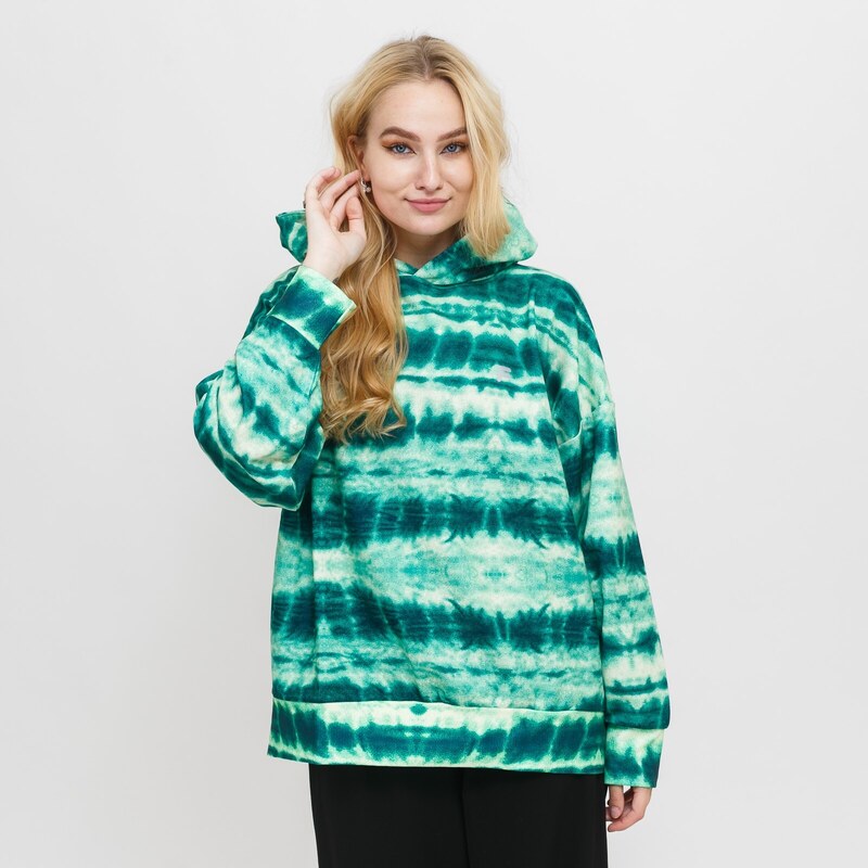 Fila CLES oversized hoody AOP Green Batic AOP
