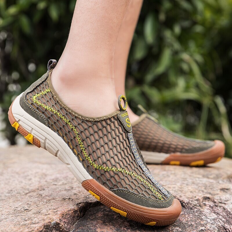 MIXI FASHION Síťované loafers pánské letní boty nazouvací