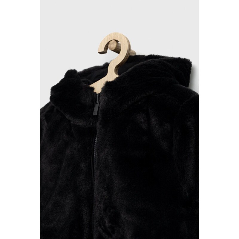 Dětská oboustranná bunda Abercrombie & Fitch černá barva
