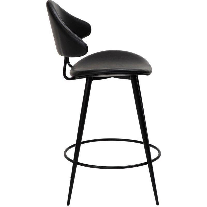 ​​​​​Dan-Form Černá koženková barová židle DAN-FORM Napoleon 67 cm