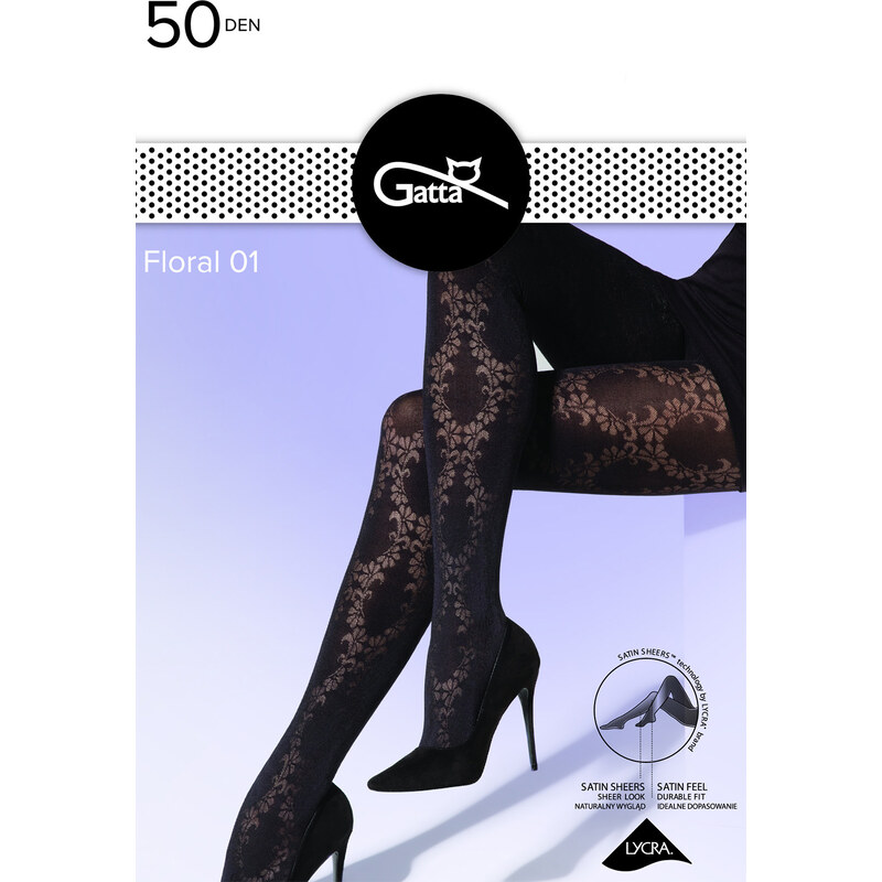 Silonkové punčocháče Gatta Floral 01 93417033