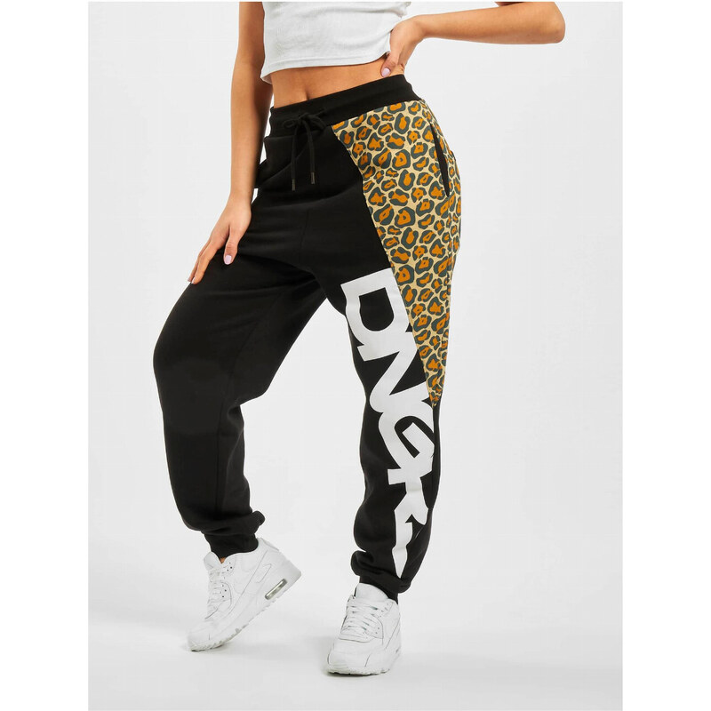 Dámské tepláky // Dangerous DNGRS / Catstealth Sweatpants black/leopard