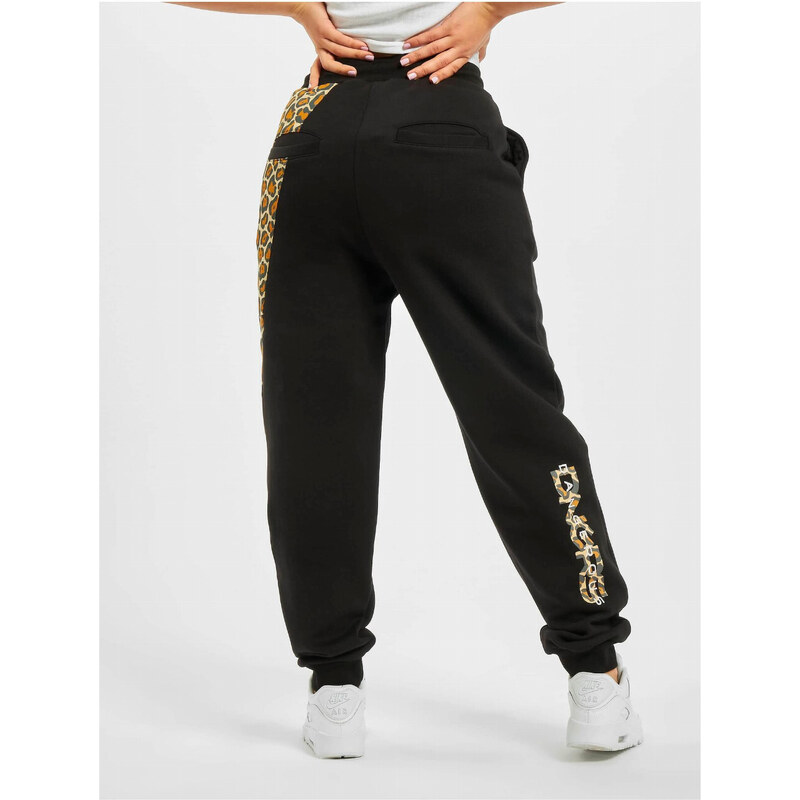 Dámské tepláky // Dangerous DNGRS / Catstealth Sweatpants black/leopard