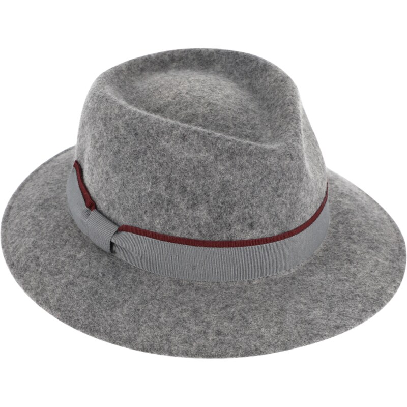 Dámský šedý zimní plstěný klobouk od Fiebig - Lara