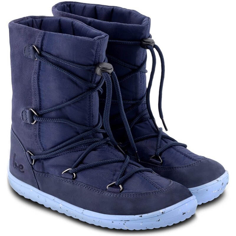 Dětské zimní barefoot boty Be Lenka Snowfox Kids 2.0 - Dark & Light Blue