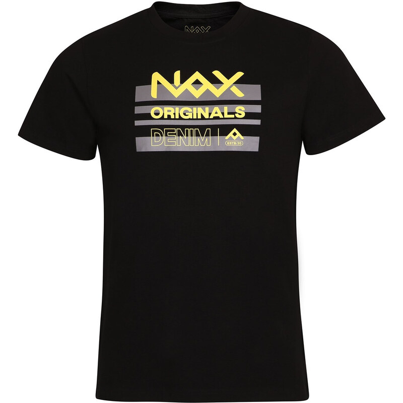 Pánské triko NAX - VOBEW - černá