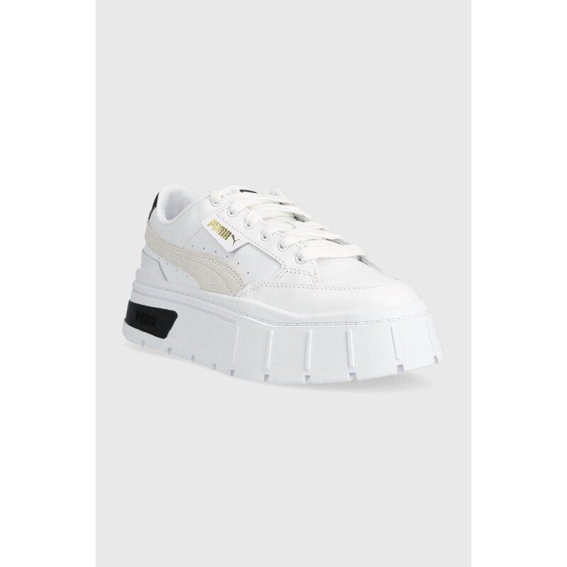 Kožené sneakers boty Puma Mayze Stack Wns bílá barva, 384363