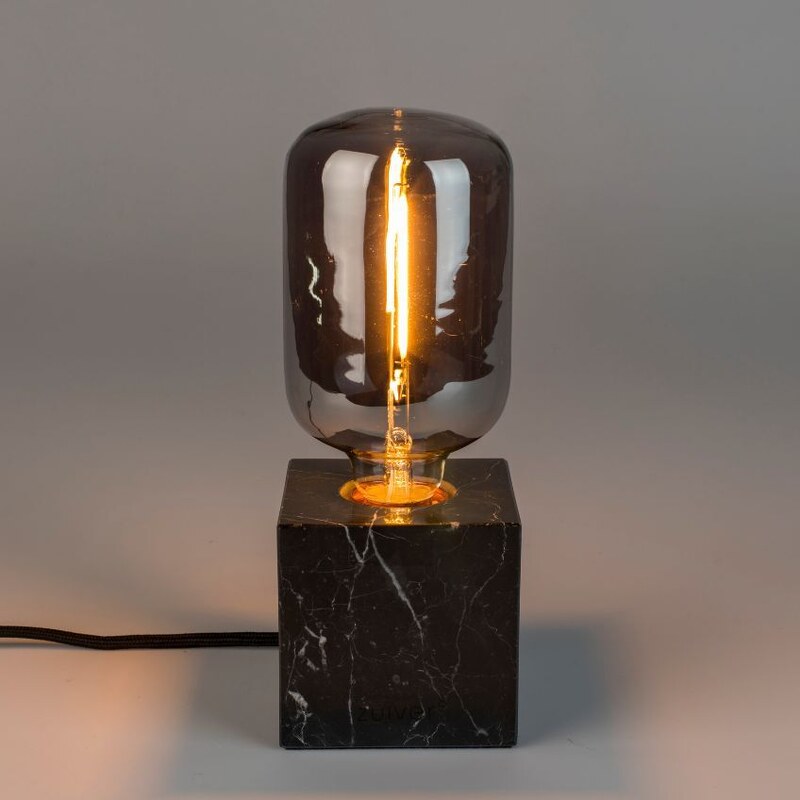 Kouřově šedá dekorativní LED žárovka ZUIVER HAZY E27 17 cm