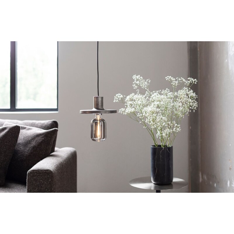 Kouřově šedá dekorativní LED žárovka ZUIVER HAZY E27 17 cm