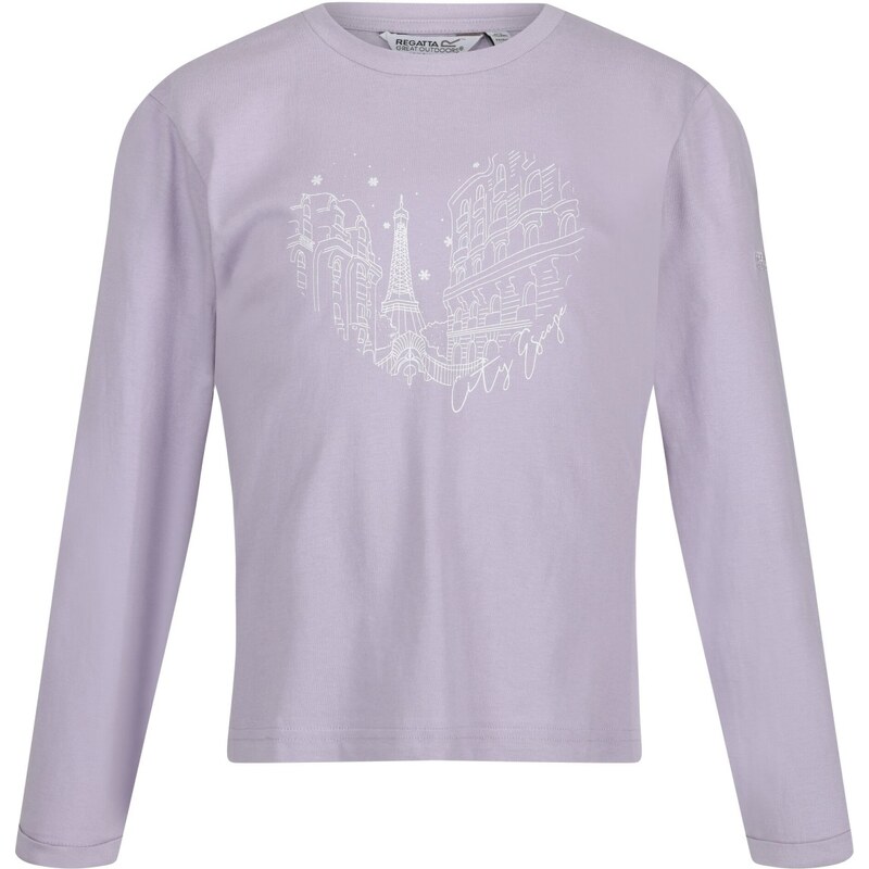 Dětské bavlněné tričko Regatta WENBIE III svělte fialová