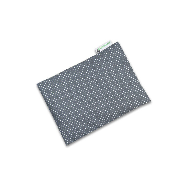 Babyrenka nahřívací polštářek z pohankových slupek s povlakem 20x14 cm Dots grey