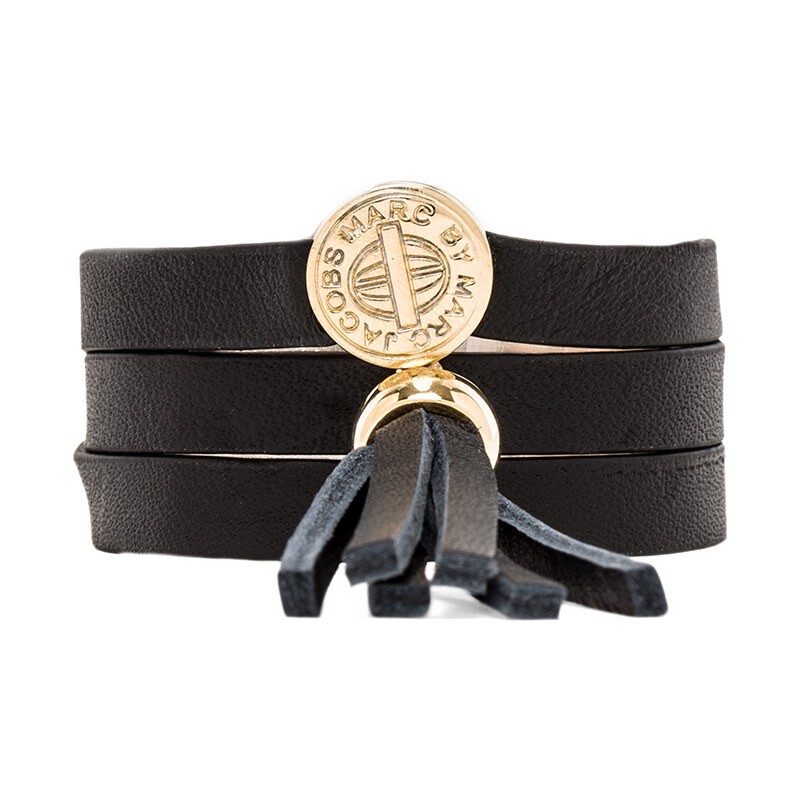 Marc by Marc Jacobs Triple Wrap Leather Bracelet in Black