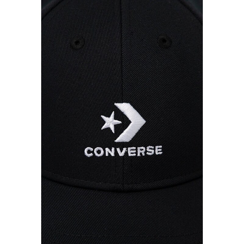 Kšiltovka Converse černá barva, s aplikací
