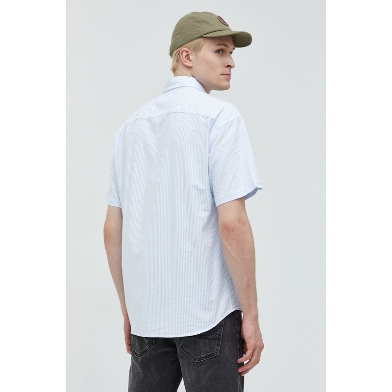 Košile Abercrombie & Fitch pánská, bílá barva, relaxed, s límečkem button-down