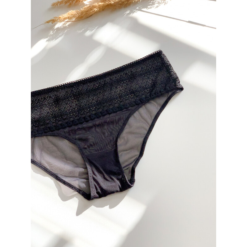 Krajkové kalhotky DKNY Table Tops - černé