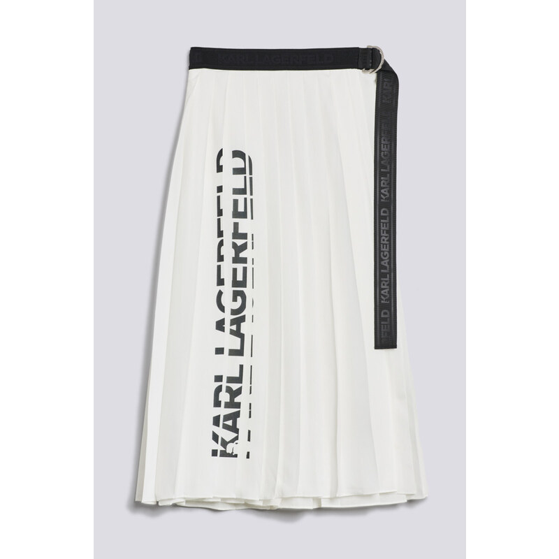 SUKNĚ KARL LAGERFELD PLEATED WRAP SKIRT