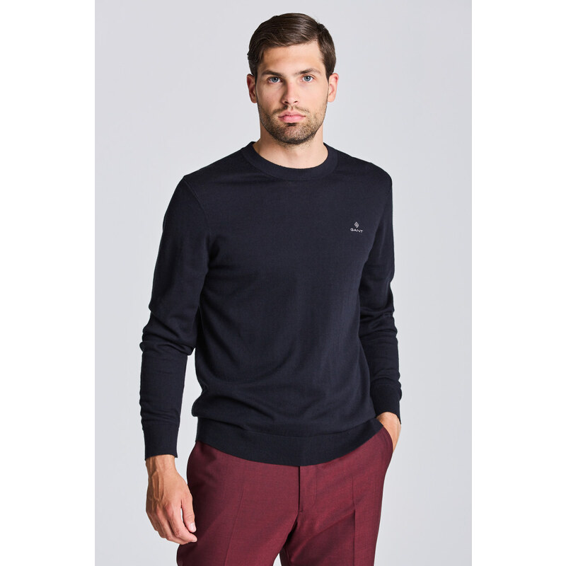 SVETR GANT COTTON CASHMERE C-NECK černá L