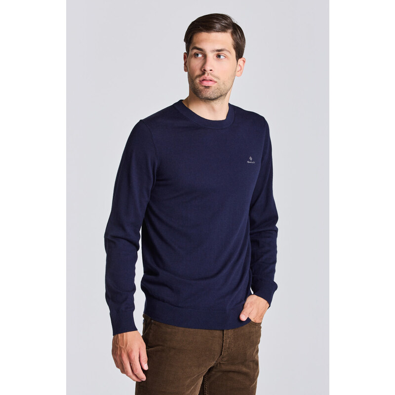 SVETR GANT COTTON CASHMERE C-NECK modrá XXXL